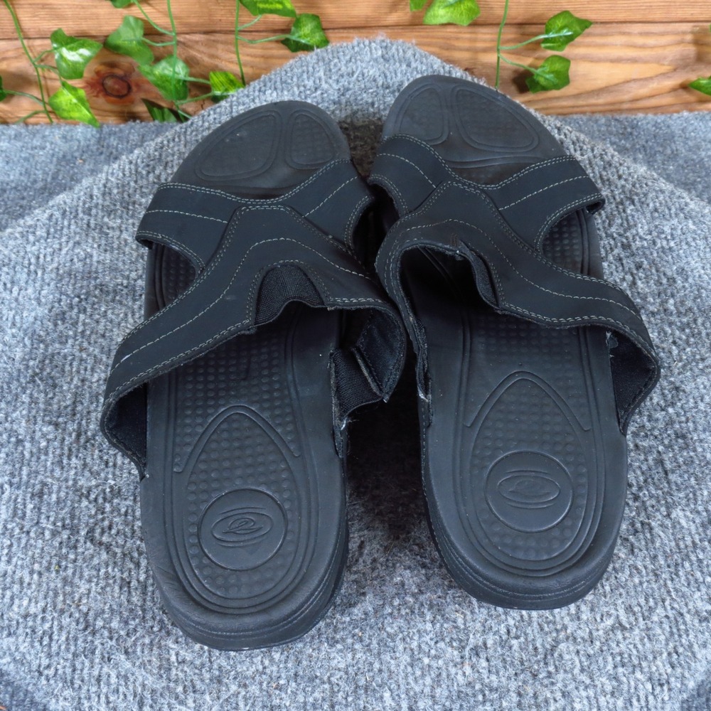 Easy Spirit ESHOWHIGH Women Slide Sandals Size 10 Walking Comfort Black Textile - Picture 4 of 7